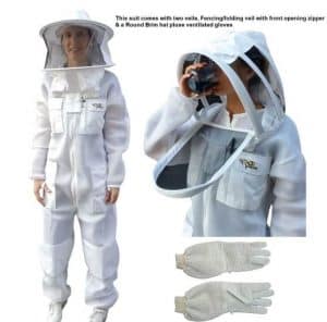 OZ ARMOUR Beekeeping Suit Ventilated Double mesh with Fencing Veil